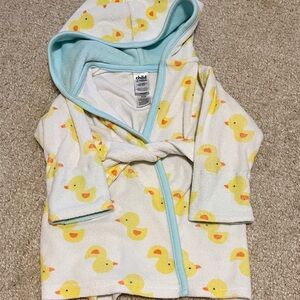 Child of Mine Duck Print Hooded Baby Robe